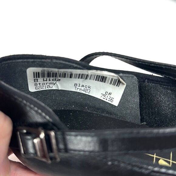 NWOB Tic Tac Toes STORMY Dance Black Mary Jane Shoes with Bow US 8W - Picture 10 of 12